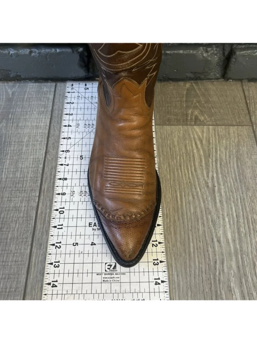 Tony Lama Vintage Gold Label Wingtip Western Cowboy Boots Mens 13 D